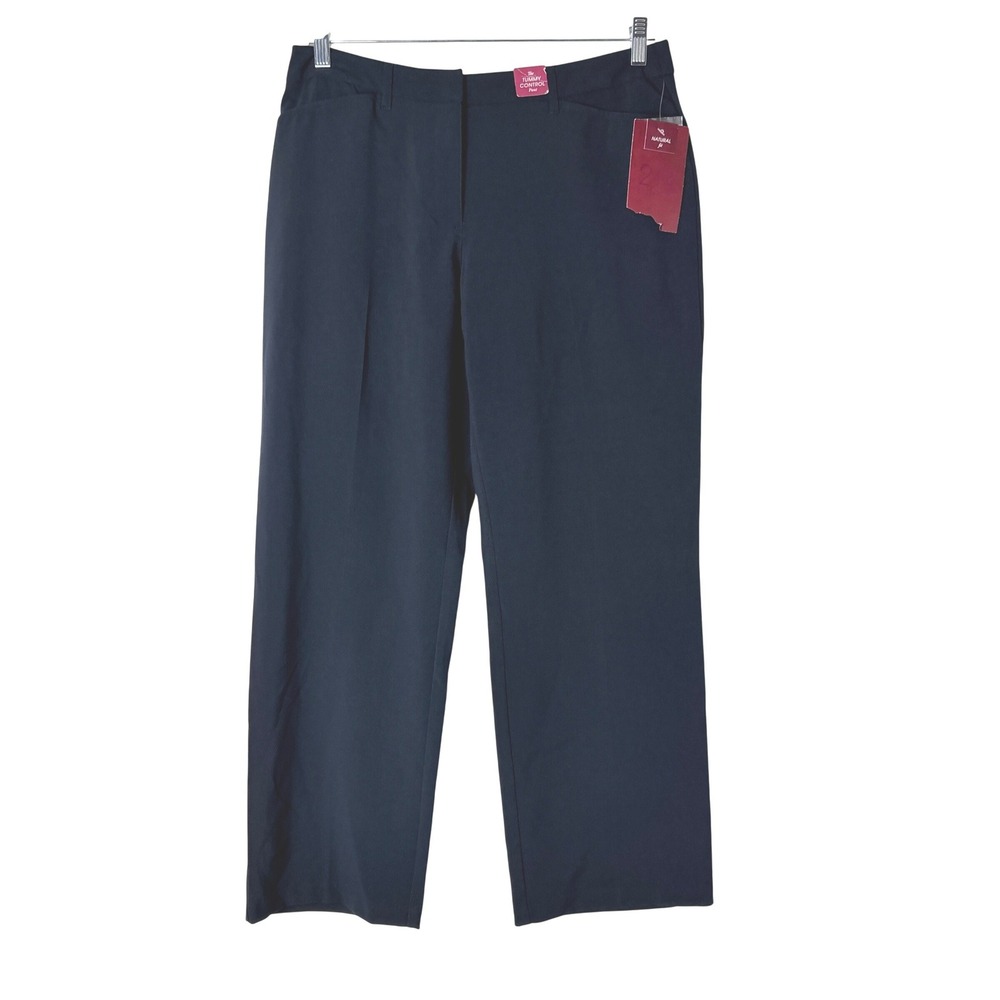 212 Collection Dress Pants Women 12P Navy Blue Tummy Control Natural Fit‎ Short